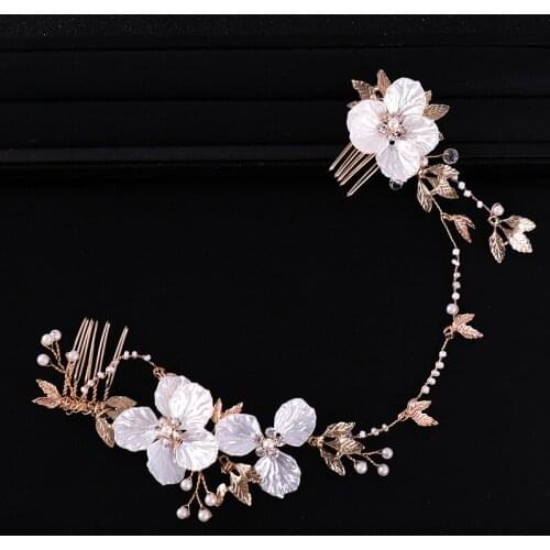 Elegant Hair Accessory Fashion Bridal Wedding Hair Accessory Handmade Pearls Rhinestones Headband Hairpins Hair Accessories Set