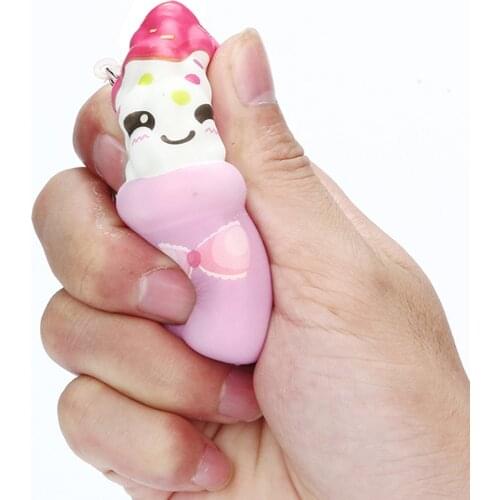 Stress Reliever Toys Ice Cream Slow Rising Top Fidget Toys Squishies Kawaii Cream Scented Keychain Stress Relief Toys Симпл Димп