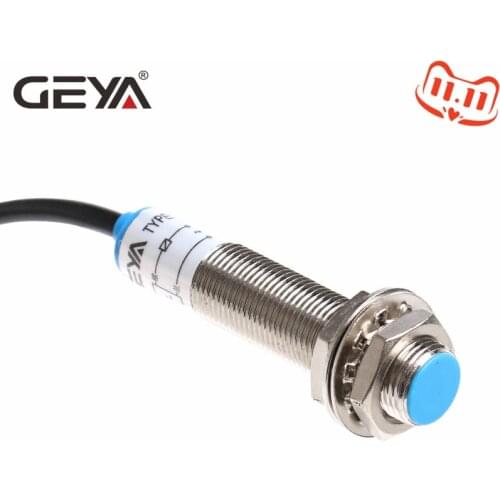 GEYA 2mm Sensing Distance Inductive Proximity Switch NPN PNP DC 10-30V Proximity Sensor DC 3 Wire 4 Wire NO NC M12 Screw Size