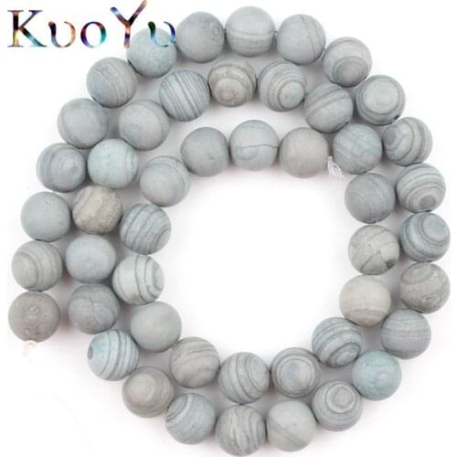 Dull Polish Grey Stripe Beads Round Matte Jaspers Loose Spacer Bead For Jewelry Making Natural Stone Diy Accessories 6 8 10mm