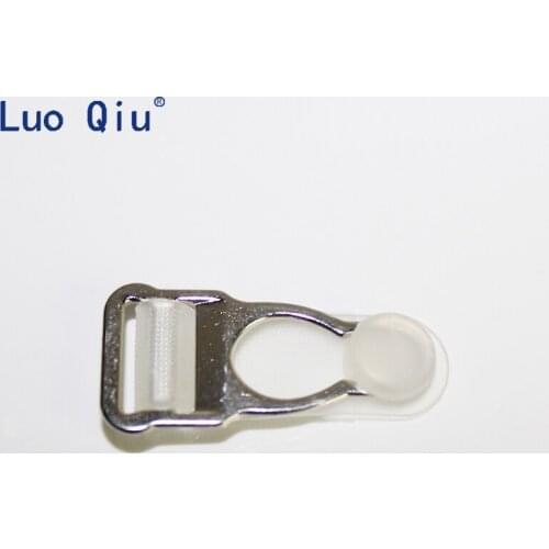 LUO QIU 1.4cm Sewing material High quality nickel plated alloy suspender clip garter belt clip Zinc alloy+PP 100pcs/pack T22-2