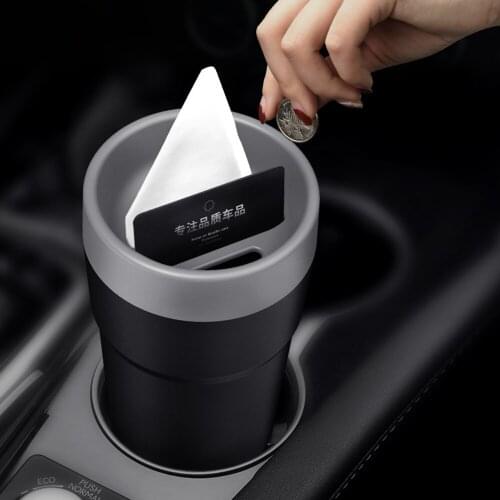 Multifunction 4 in 1 Car Mini Storage Box Creative Tissue Box Bucket Coin Storage Tank Trash Can Card Organizer Auto Accessories