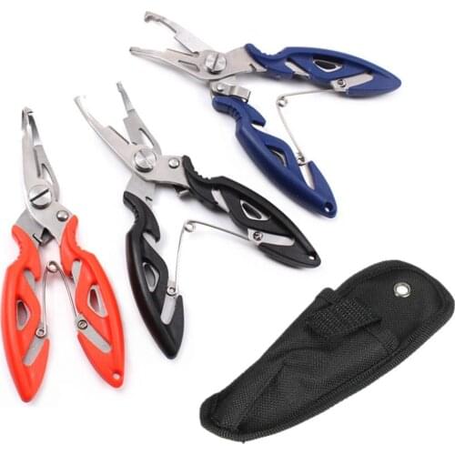 Fishing Multifunctional Plier Stainless Steel Fish Tackle Lure Hook Remover Line Cutter Scissors Fishing Tools
