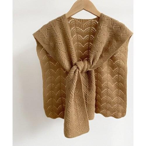 MoriBty Solid Women Knitted Scarf Shawl Wraps Spring-Autumn New Y Capes Pashmina Classic Shirt Shoulder Knot Poncho Shrugs Mujer