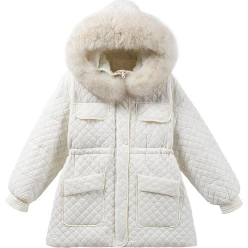 New Winter Warm Thick Puffer High Quality Feather Coat Snow Outerwear Parkas Women 90% White Duck Down Jacket Hooded