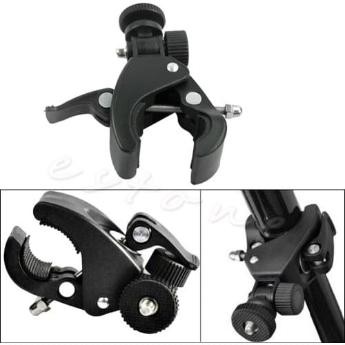 OOTDTY Tripod Accessories New Bicycle Bike Handlebar Mount 1/4 Screw Clamp Bracket Tripod For Camera DV
