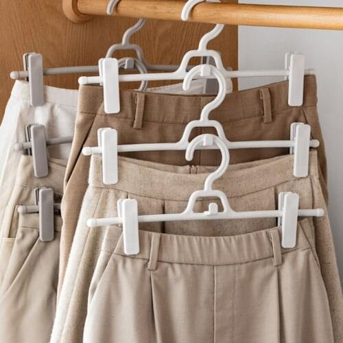 Wholesales China high quality seamless pants clip multi-layers stretch spacing saving trousers storage clamps