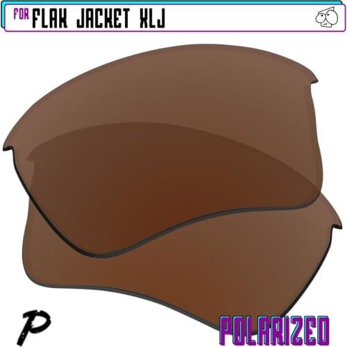 EZReplace Polarized Replacement Lenses for - Oakley Flak Jacket XLJ Sunglasses - Brown P