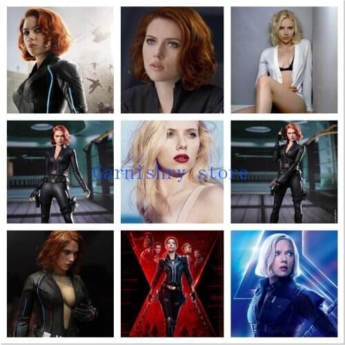 Marvel Black Widow Actress Diy 5d Diamond Painting Disney Diamond Embroidery Full Mosaic Home Decor Cross Stitch Kits