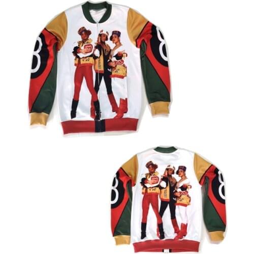 Family Matching clothes Salt-n-Pepa-8-Ball 3D Sublimation printing full sleeved fashion Mum Dad Kid Zipper up Jacket