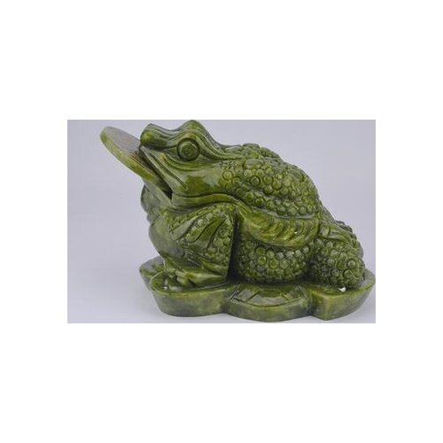 Sculpture furnishing articles decorationFeng Shui Big Jade Money Frog Toad For Wealth AA437