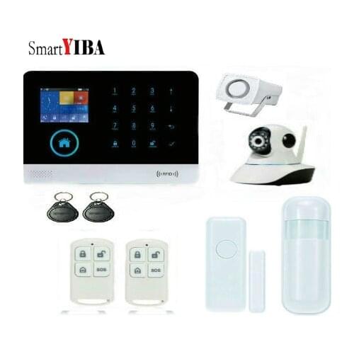 SmartYIBA WIFI Gsm Alarm Systems WIFI+GSM+GPRS Wifi Automation GSM Alarm System Home Protection GPRS WIFI GSM Alarm System