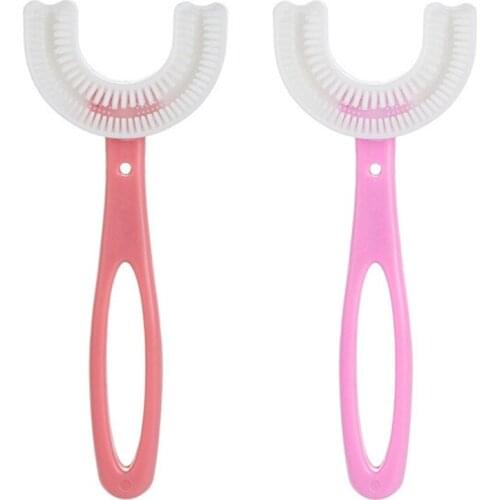 U-Shaped Child Toothbrush Manual Silicone Baby Yoothbrushing Artifact Oral Care 69HE