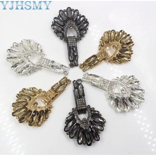 YJHSMY,1pcs/Lot 3color Rhinestone inlaid metal buttons Duckbill buckle Mink buttons Clothing Jewelry Accessories diy 1710195