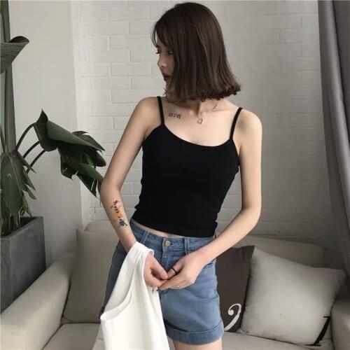 2021 Summer Thin Wild Solid Vest Crop Top For Women Fashion Sleeveless Strapless Basic Slim Top Camisole Female Clothing Tanks