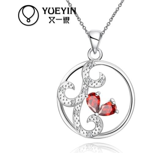 N110-B Fashion necklace hollow carved rhinestone silver plated wedding necklace women jewelry