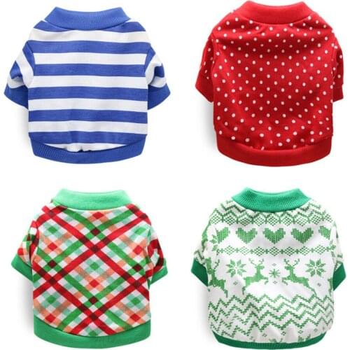 Multi Patterns Dog Vest Pink Green Color Pet Clothes for Small Dogs Christmas New Year Cats Yorkies Chihuahua Puppy T-Shirts