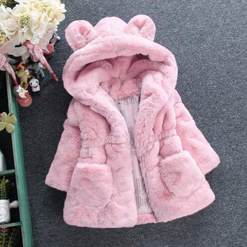 2020 Children Jacket Baby Clothes Solid Fur Jacket Hoodies Top Zipper Windbreaker For Girl Winter Coat For Suit 2 3 4 5 6 Age
