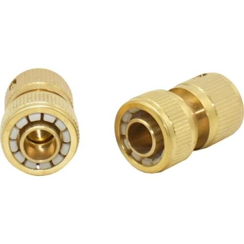 5/8" waterstop Connector brass garden hose quick connector water gun fitting For car washing and irrigation 5pcs