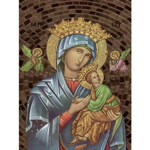 Diamond Mosaic Diy Diamond Embroidery Godmother And Her Son Diamond Painting Cross Stitch Floral Rhinestone Decoration Stickers