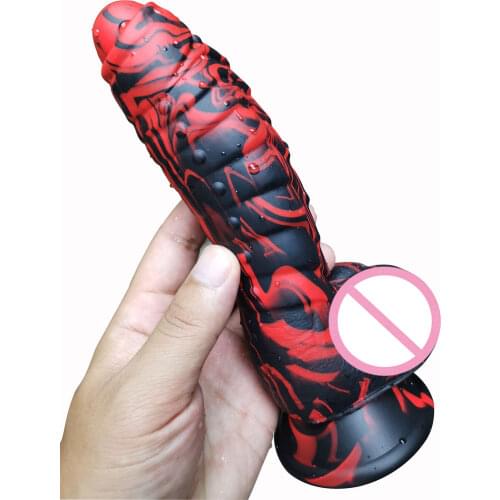 CPWD Soft Silicone Dildo Realistic Simulation Dinosaur Scales Dildo & Suction Cup G-spot Big Anal Dildo Strapless Dildo Strapon
