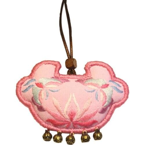 Flower Patterns Hand Embroidery Safety Amulet Car Pendant DIY Set Embroidery Supplies Gift Idea Reduced Pressure Pastime