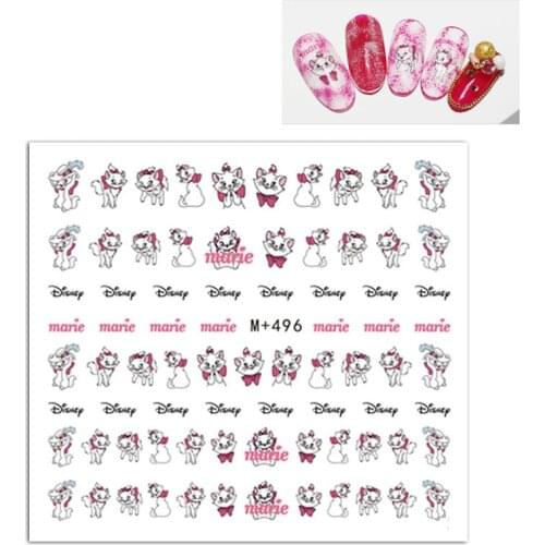 Disney Marie Cat Children Cartoon Nails Stickers The Aristocats Cute Anime Figure Decals Accessories Decoration DIY Girls Toys