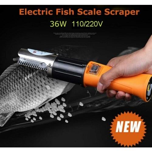 36W Electric Fish Scaler Waterproof Fishing Scalers Clean Fish Remover Cleaner Descaler Scraper Seafood Tools EU/US Plug