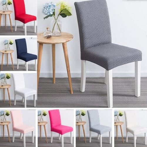 Hot Sale High Quality Thick Knitted Fabric Universal Spandex Dining Chair Covers Christmas Banquet Decoration Stretch Cover