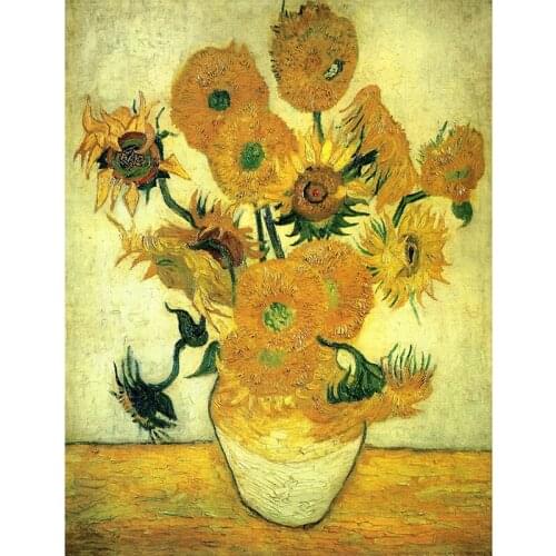 Great Painter Vincent van Gogh "Sunflowers" 20X30CM 5D DIY Diamond Painting Full Square Diamond Painting Embroidery Sale