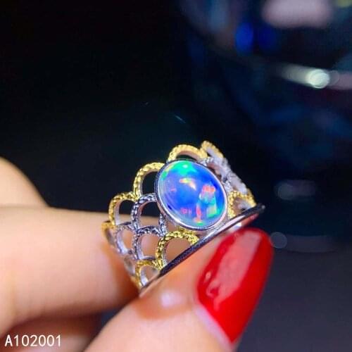 KJJEAXCMY fine jewelry natural opal 925 sterling silver new men women ring support test exquisite