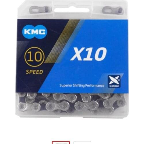 KMC x10-cadena para bicicleta de montaña, 116L, 10 cadena para bicicleta de velocidades, botón mágico, con caja Original