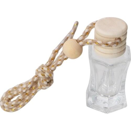 LEEPEE Empty Glass Perfume Bottle Car-styling Car Air Freshener For Essential Oils Diffuser Hanging Ornament Fragrance