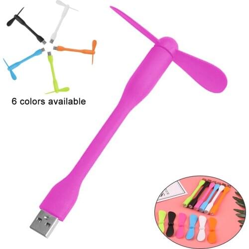 Mini USB Fan Flexible Portable Removable USB Personal Fan USB Gadgets for All Power Supply USB Output