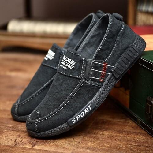 Canvas Men Casual Shoes Black Blue Grey Solid Breathable Lace Up Sneakers Men Spring Summer Autumn Men Shoes wrt56