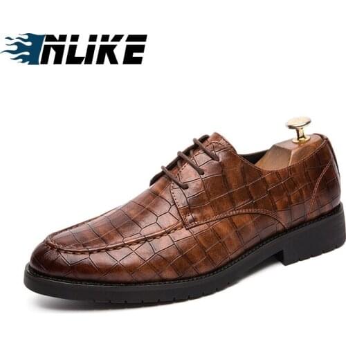 Men Wedding Shoes Microfiber Leather Formal Business Pointed Toe for Man Dress Shoes