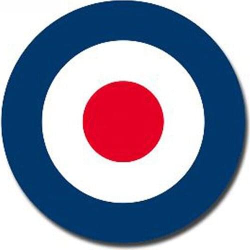 SZWL Creative Vinyl Stickers RAF Roundel The Who Mod Target Vespa Reflective Car Sticker Waterproof Auto Accessories,13cm*13cm