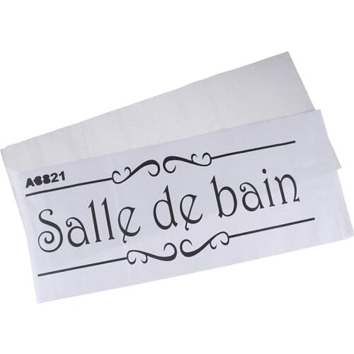 Porte Salle De Bain Et Toilettes Wall Sticker French Bathroom Toilet Door Wallpaper Mural Decals Vinyl Wall Sticker Home Decor