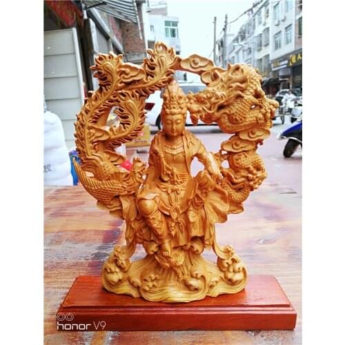New yabai longfeng chengxiang avalokitesvara personage decoration office furniture car placement free bodhisattva double face