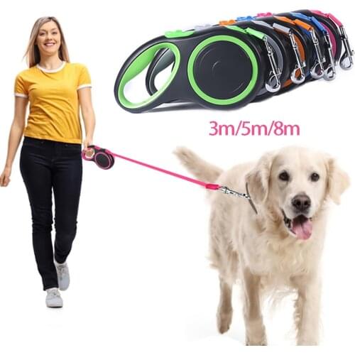 Durable Dog Leash Automatic Retractable Nylon Dog Leash Extending Puppy Walking Running Leads for Small Medium Dogs