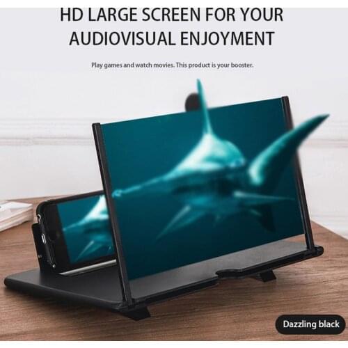 Pull Type 3D Screen Magnifier Mobile Phone Bracket Stand 12"/10" Inch Foldinge Video Amplifier Zoom Enlarged HD Screen Expander