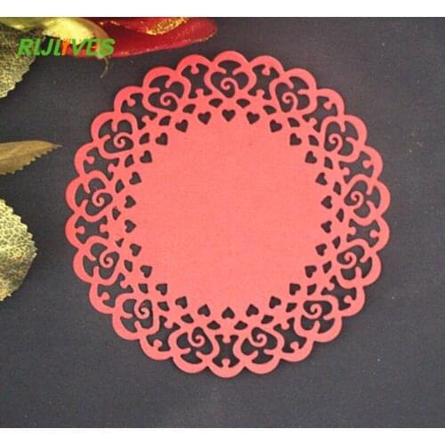 RLJLIVES Metal Cutting Dies Lace Circle Scrapbook Card Album Paper Craft Decorative Embossing Cutter