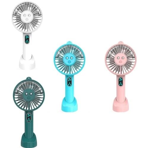 USB Handheld Spray Fan Portable Humidifier Fan Mini Desktop Fan with Battery for Home Office Car Outdoor Travel 3 Speeds