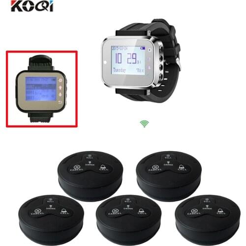 Calling System Watch Receiver New Design Wireless Button For Coffee Shops Health Club Beauty Salon Spa Center Swimming Pool