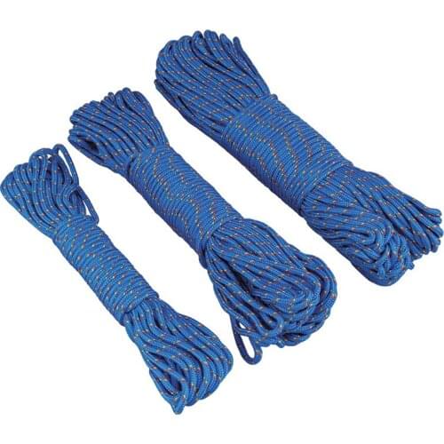 GuyLine 10m/20m/30m (3mm) Blue PP Clothesline for House Hanging Clothes Dryer Tent Rope Camping Outdoor Gear Rope Tool accessory
