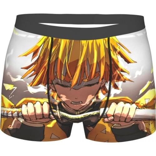 Demon Slayer Kimetsu no Yaiba Tanjiro Zenitsu Underpants Breathbale Panties Man Underwear Comfortable Shorts Boxer Briefs