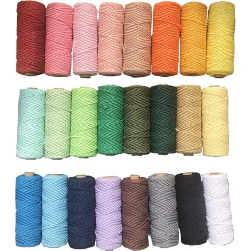 2mmX100 Meters Cord Cotton Rope for Macrame Bag Wall Hanging Macrame Supplies Bohemia Dream Catcher DIY Macrame Cord