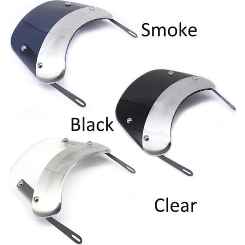 Motorcycle 5-7 inch Windshield Retro Cafe Racer Headlight Windscreen Wind Deflector For Yamah XJ 400 XJ 600S Diversion XJR 1200