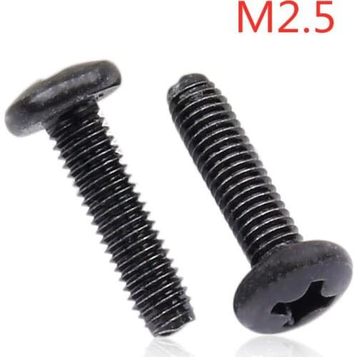 M2.5*3/4/5/6/7/8/10/12/14/16/18/20 Pan head phillips screws machine screw steel black PM2.5