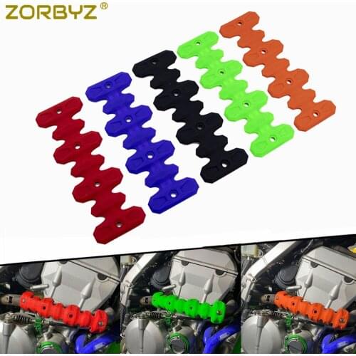 ZORBYZ Black/Red/Blue/Green/Orange 27-51MM Motorcycle Exhaust Pipe Muffler Silicone Protective Cover Anti Scalding Heat Shield